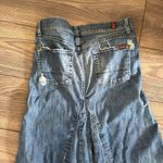 7 For All Mankind Perfectly distressed denim skirt with a train Photo 6