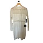 Lulus  Appetite for Seduction White‎ Lace Long Sleeve Dress NWT Photo 3