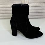 Madden Girl  Women's "Farrley" Faux Suede Side Zip Ankle Bootie Black-8 Photo 1