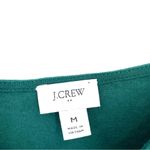 J.Crew Green Long Sleeve Blouse Ruffle-shoulder top with plaid jacquard sleeves Photo 6