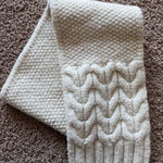 Gap Vintage VTG Y2K 2001 Ivory Wool Mohair Chunky Knit Scarf Accessory One Size Photo 0