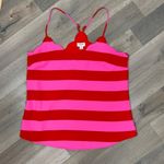 J.Crew Scalloped Striped Cami Halter Tank Top Shirt Pink Red 4 Photo 12