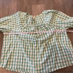 a.n.a A New Approach Green Plaid 100% Cotton Blouse Women’s Size XXL Photo 5