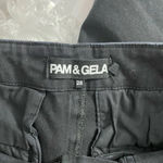 Pam & Gela Leopard Print Racer Stripe Cargo Pants Black Size US 28 Photo 11