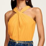 Ramy Brook  Lucy Halter Top Radiant Yellow XL Photo 0