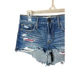 Abercrombie & Fitch Abercrombie & Fitch Y2K Flag Peekaboo Pocket Denim Shorts S 0/25 Photo 2