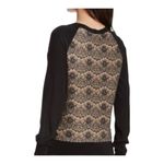 Rachel Roy Wool Silk Lace Sweater Black Nude Size Small Photo 1