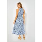 NWT Tuckernuck Hyacinth House Heidi Midi in Blue Floral Cotton High Neck Dress M Size M Photo 2