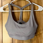 p'tula P’Tula Braided Back Gray Scoop Neck Bra Medium Photo 0