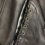 Harley Davidson First Classic Leather Gear Womens Moto Biker Jacket Size L Patch Photo 11