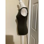 Banana Republic Top Womens XXS Dark Olive Green Sleeveless Fitted Stretch Shirt Photo 2