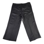 Banana Republic  Womens Wide Leg Cropped Pants Black Linen Blend Size 12 Photo 9