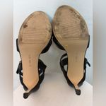 Gianni Bini  Black Leather Platform Heels Ankle Strap Size 8(B100) Photo 7