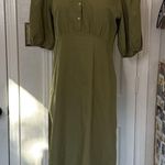 Ba&sh  Pamela puff sleeve cotton midi dress Photo 1