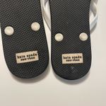 Kate Spade Black White Scalloped Bow Flip Flops Thong Sandals Size 9/10 Photo 5