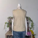 2000s vintage style indie sleaze cream faux fur vest Tan Size M Photo 2