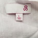 SO  large pink button down tie bottom Blouse Photo 2