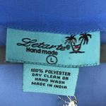 Letarte Cover Up Handmade South Ocean Embroidered Beach Tunic in Azure Sz L NWT Blue Size L Photo 10