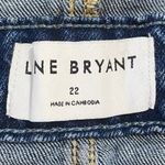 Lane Bryant NWT Short Denim Distressed Boyfriend Overalls Sz 22 Shortalls NEW Photo 6