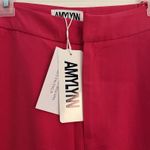 AmyLynn Alice High Waist Straight Wide Leg Pant Trouser Size L Pink NEW W/Tags Size L Photo 2