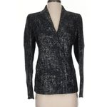 Akris  Womens Black Gold Silver Blazer Jacket Size Photo 4