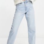 ASOS NWT Miss Selfridge Mom high waist tapered jean in lightwash blue Photo 3