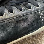 TAOS Freedom Suede black metallic silver shimmer studded sneakers size 8.5 Photo 7