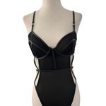 Missguided Black Faux Leather Trim Lingerie Women's Size 34C NWOT | 51-28 Photo 1