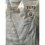 Woman Within  Women Pin-tucked Button Down Gauze White Shirt Sz 1X Casual Minimal Photo 4