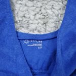 Aerie Offline Recharge Summer Lights Terry Sports Bra Size Small Blue Unlined Photo 3