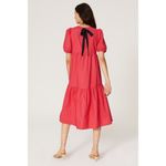 Peter Som Pink Puff Sleeve Tiered Puff Sleeve Poplin Midi Dress Size 4 Photo 2