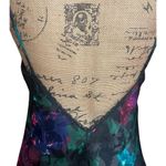 Vtg 1980s Lucie Ann II Floral Nighty Negligee Slip Nightgown Intimate Sleepwear Black Photo 7