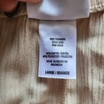 Jaclyn Smith  Summer Crepon Wide Leg Belted Linen Pants Tan Size Large Photo 3