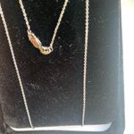 18k white gold chain with 14k gold solitaire charm Photo 3