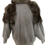 Custom Made Cashmere Angora Fox Fur Embellished Lined Sweater S/M New $895 Photo 6