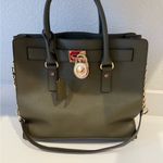 Michael Kors  Hamilton Large Saffiano Leather Tote Bag Olive Green Photo 1