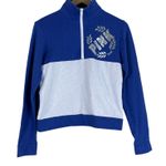 PINK - Victoria's Secret Victoria's Secret Pink Pullover Womens XS Blue Cotton Half Zip Preppy Y2K Casual Photo 0