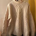 Aran Crafts Ireland Merino Wool Cream Cable Knit Fisherman’s Sweater Size XXL Photo 0