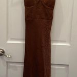 RUNAWAY THE LABEL Runaway Brown Midi Dress Photo 2