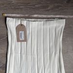 Meshki NEW  White Jasmyn Wide Ribbed Flute Skirt in White Medium Photo 8