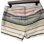 Loft Prep School Chic Casual Ann Taylor 100% Cotton Preppy Striped Short Sz 6 Photo 2