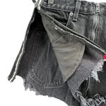 Carmar Los Angeles Mini Skirt Womens 26 Black Side Zip Raw Hem High Rise Grunge Photo 6