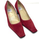 Joan & David brick red suede heels, NWOT, made in Italy, size 8 Photo 2