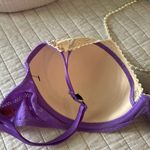 Betsey Johnson Betsy Johnson, purple cream, lace, trim, bow, cute bra, coquette Y2K 32D Photo 10