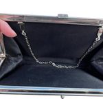 Vintage Evening Bag Clutch Purse Metallic Silver Chain Handle Photo 4