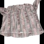 NYDJ Not Your Daughters Jeans Paisley Print Long Sleeve Blouse Plus Size 2X Purple Size XXL Photo 3