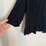 Ba&sh - Noma Crinkled Crepe Blouse Boho Staple Black Tie Classic Photo 3