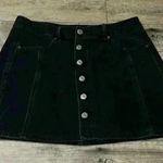 American Eagle Black Denim  Skirt Size 12 Photo 0