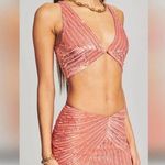 Retrofête Retrofete Nikoletta Sequin Dress in Calypso Coral Size Medium NWT Cutout Photo 0