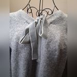 J.Crew J. . Crew Light Gray V-Neck Sweater with Bow Photo 5